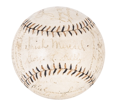 1922 World Series Champions New York Giants Team Signed ONL Heydler Baseball With 25 Signatures (JSA)